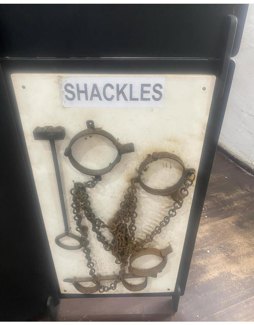 Shackles on display