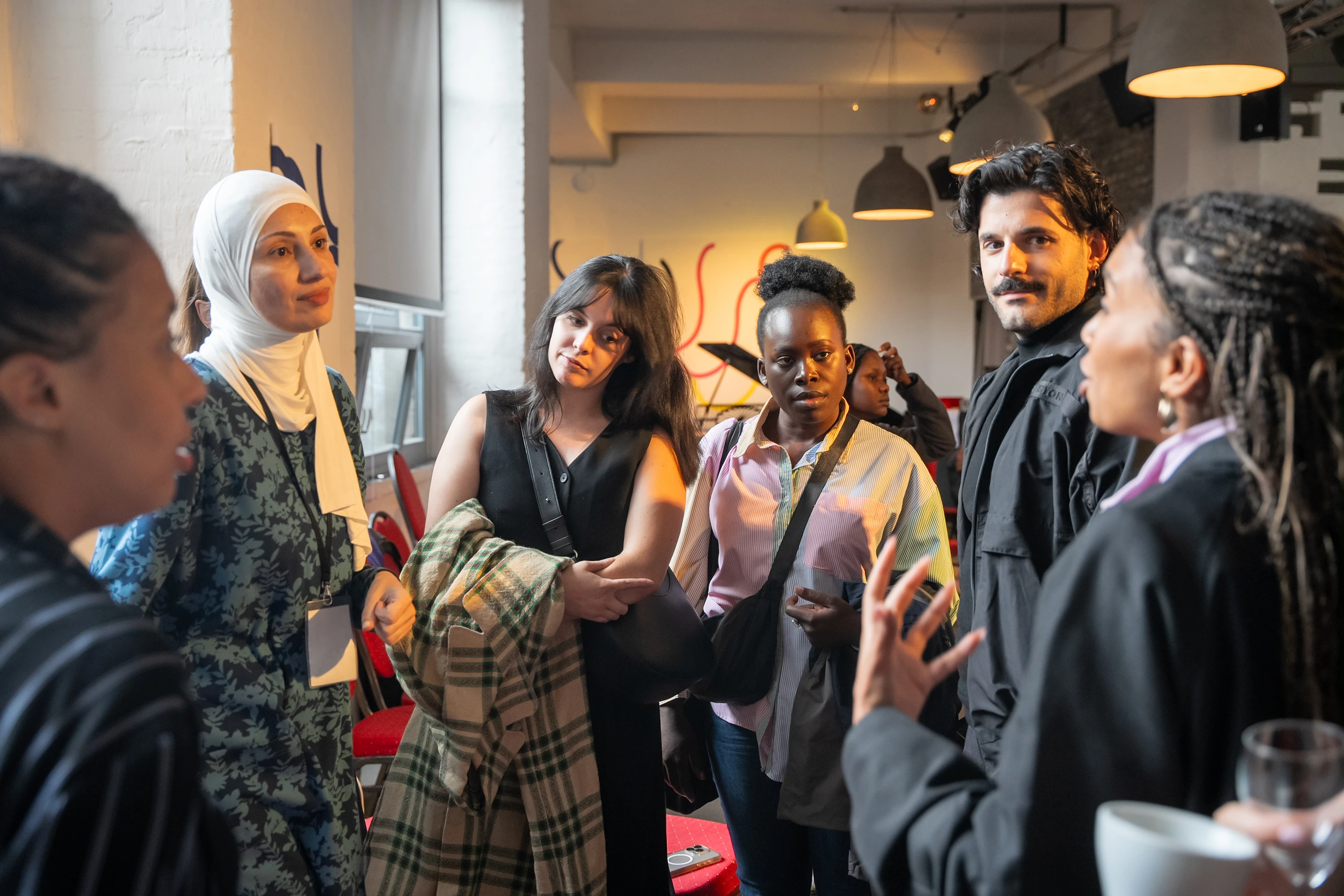 Fellows engaged in discussion