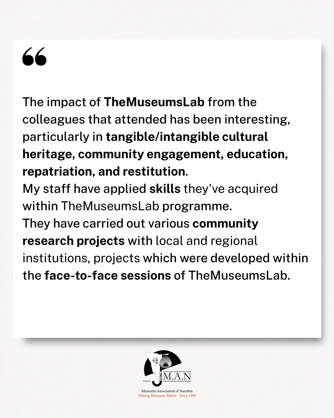 quote by Museums Association of Namibia