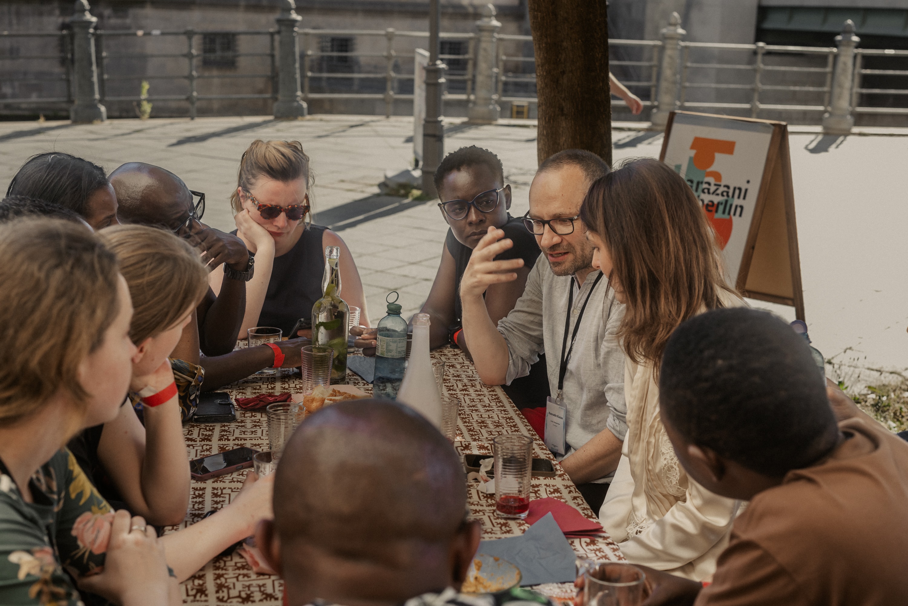 Engaging in conversations on decolonial practices at Barazani, Berlin, a space dedicated to the history of anti-colonial resistance.