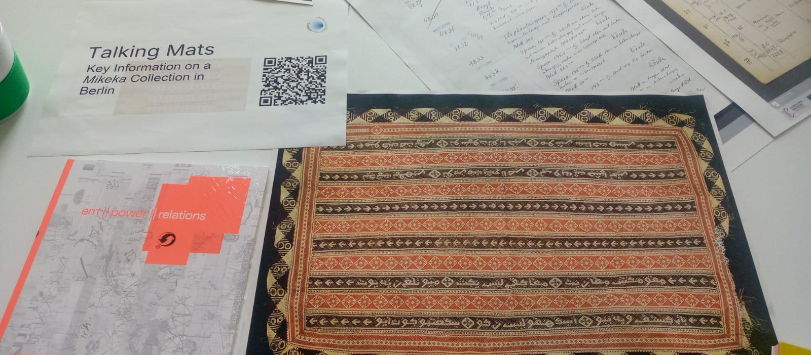 Part of the talking mats exhibition developed in cooperation with the Ethnologisches Museum (Ethnological Museum) in Berlin)