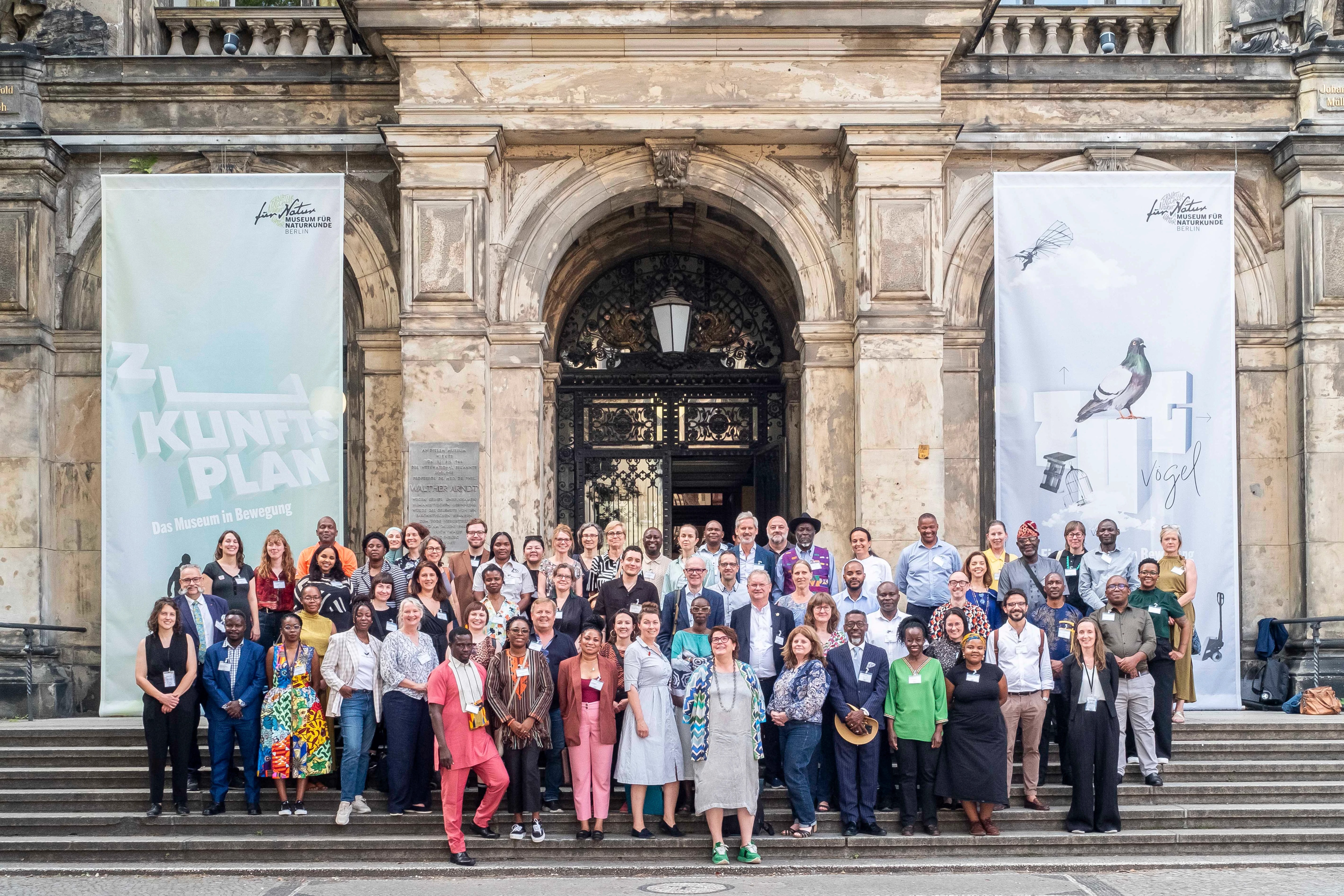 Representatives of TheMuseumsLab Partner Museums Network in front of Museum für Naturkunde Berlin