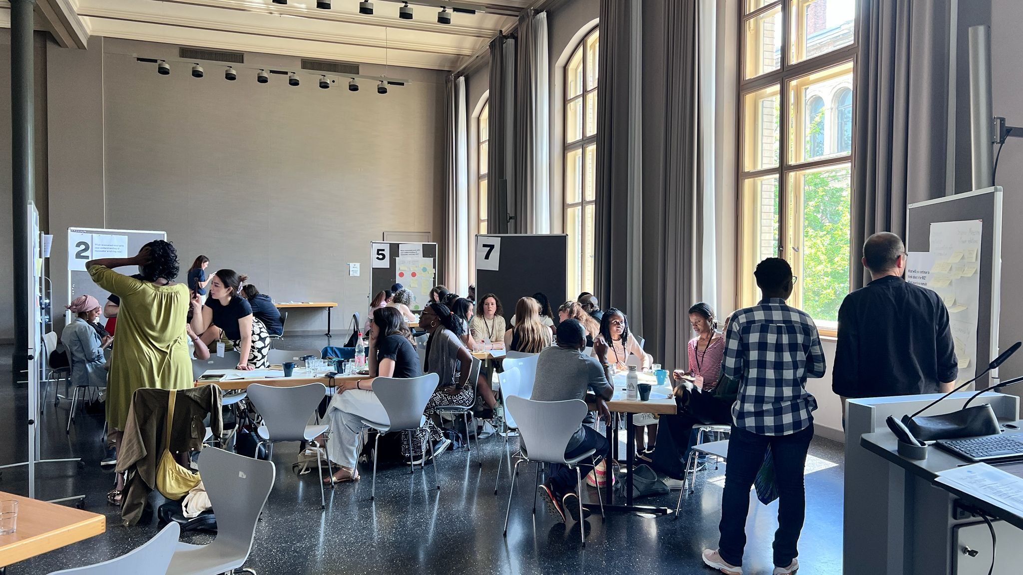 Engaging in interactive sessions with fellow fellows.
